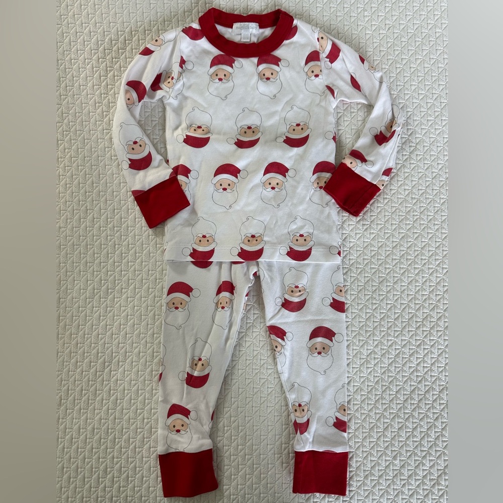 Festive Santa Kids Pajama Set - Red and White